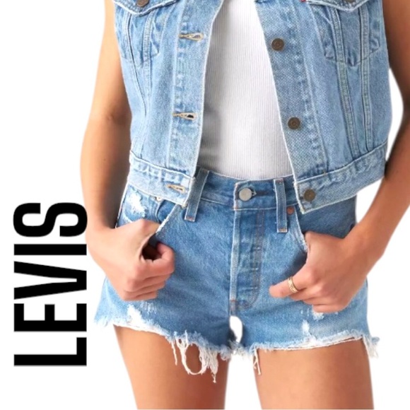 Levi's Pants - Levi's Light Blue Denim Shorts